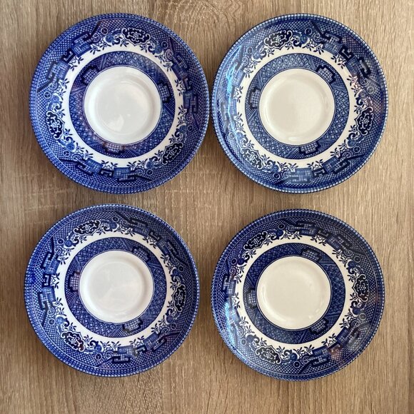 Churchill Blue Willow Tea Saucer/Small Plate - Set of 4 - Picture 6 of 6